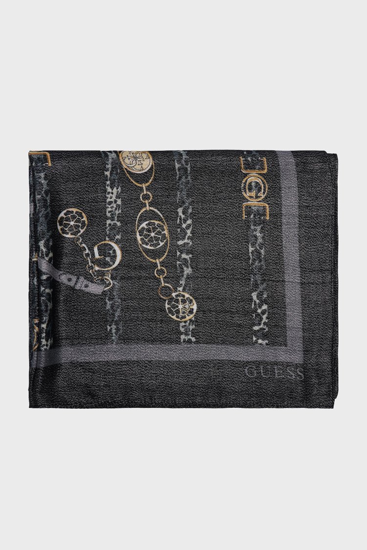 Guess Logolu 70 x 180 cm AW5532VIS03 Kadın Şal AW5532 VIS03 BLA Siyah - Guess