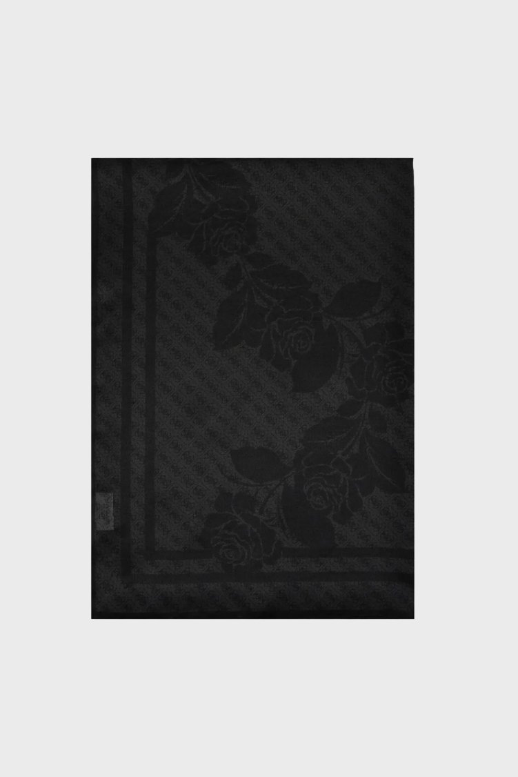 Guess Logolu 70 x 200 cm İpek Kadın Şal AW5750 SIL03 BLA Siyah - Guess