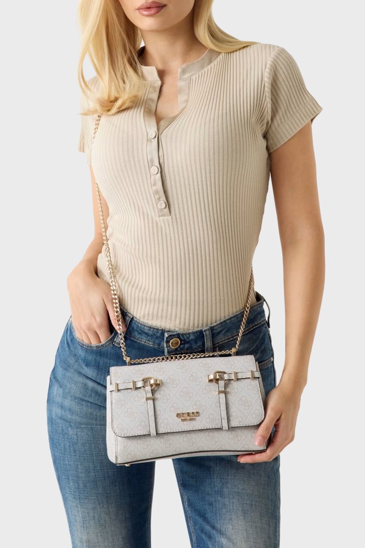 Guess Logolu Ayarlanabilir Zincir Askılı HWSG9917210 Kadın Çanta HWSG99 17210 BNN KREM - Guess (1)