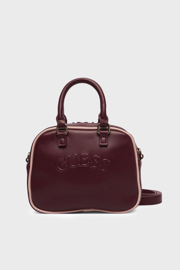 Guess Logolu Çıkarılabilir Askılı Mini V6BZ03W4541 Kadın Çanta V6BZ03 W4541 G596 Bordo - Guess