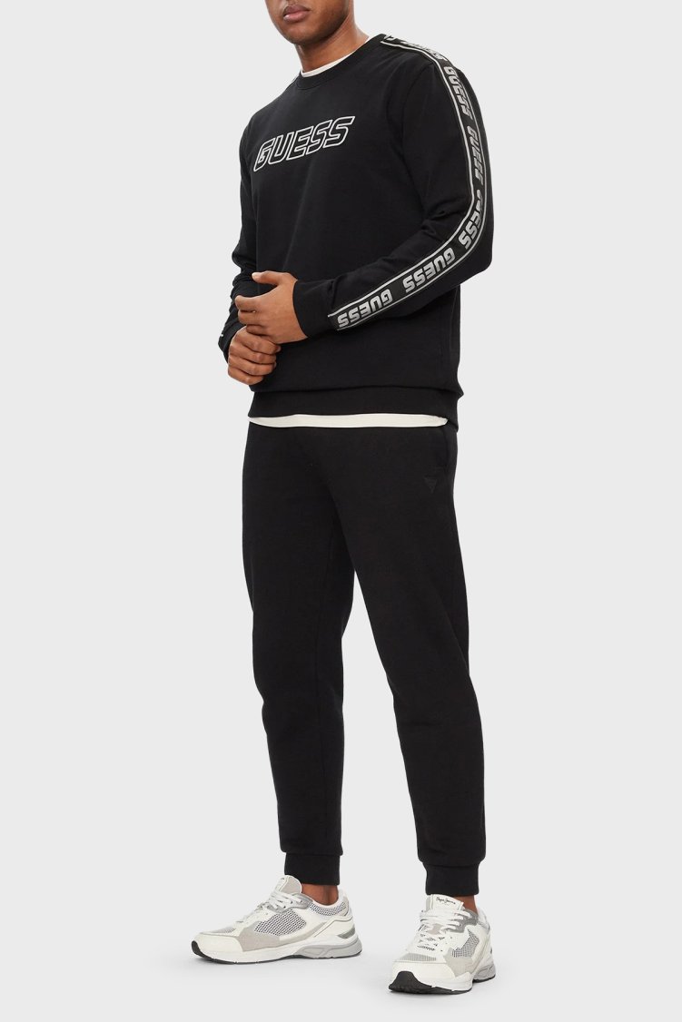 Guess Logolu Regular Fit Bisiklet Yaka Erkek Z4GQ24K6ZS1 Sweat Z4GQ24 K6ZS1 JBLK Siyah - Guess (1)