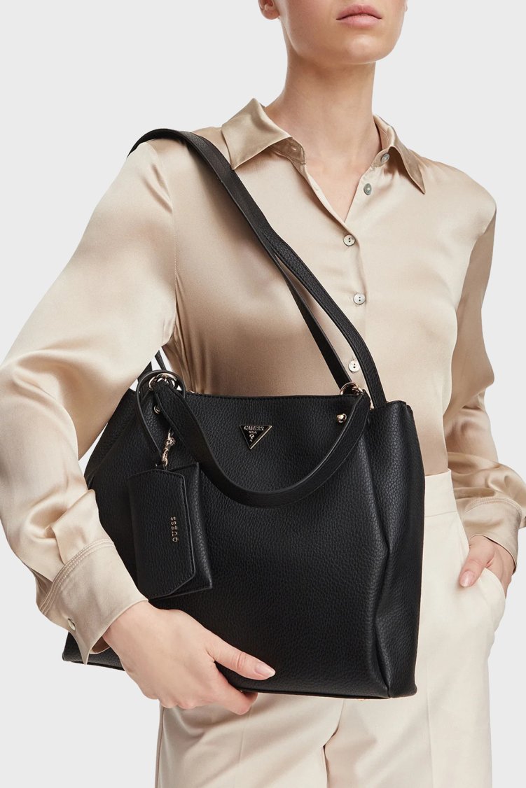 Guess Lorella Logolu Çıkarılabilir Askılı HWBG236230 Kadın Çanta HWBG23 6230 BLA Siyah - Guess (1)