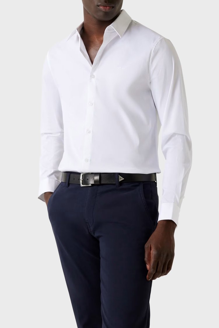 Guess Ls Sunset Pamuklu Slim Fit Uzun Kollu M1YH20W7ZK1 Erkek Gömlek M1YH20 W7ZK1 G011 Beyaz - Guess