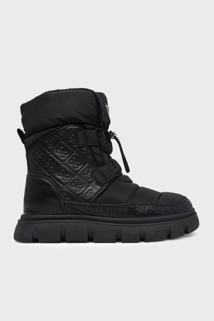 Guess Mabry Logolu Kalın Tabanlı Kadın Bot FLFMAB FAB10 BLACK Siyah - Guess