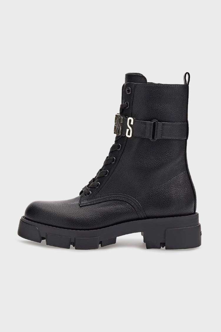 Guess Madox Logolu Fermuarlı FL8MDXELE10 Kadın Bot FL8MDX ELE10 BLACK SİYAH - Guess (1)