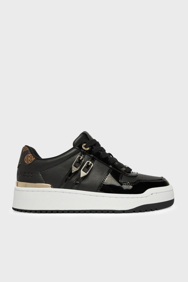 Guess Maggnet Logolu Sneaker FLFMAGELE12 Kadın Ayakkabı FLFMAG ELE12 BLACK Siyah - Guess