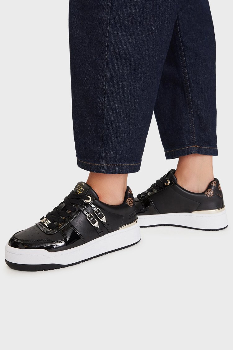 Guess Maggnet Logolu Sneaker FLFMAGELE12 Kadın Ayakkabı FLFMAG ELE12 BLACK Siyah - Guess (1)