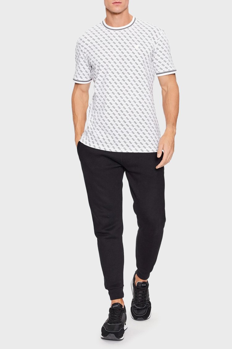 Guess Marshall Tamamı Logolu Regular Fit Bisiklet Yaka Z2YI05J1314 Erkek T Shirt Z2YI05 J1314 P084 Beyaz - Guess (1)