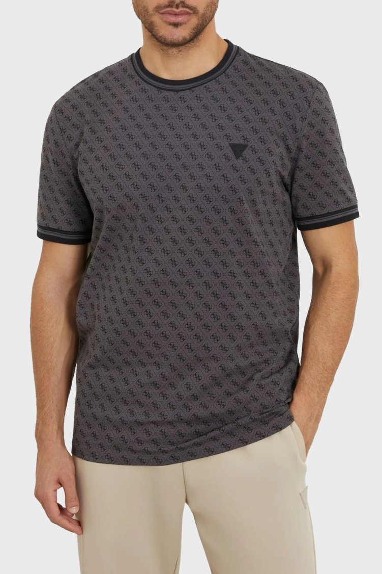 Guess Marshall Tamamı Logolu Regular Fit Bisiklet Yaka Z2YI05J1314 Erkek T Shirt Z2YI05 J1314 P9NP Gri - Guess