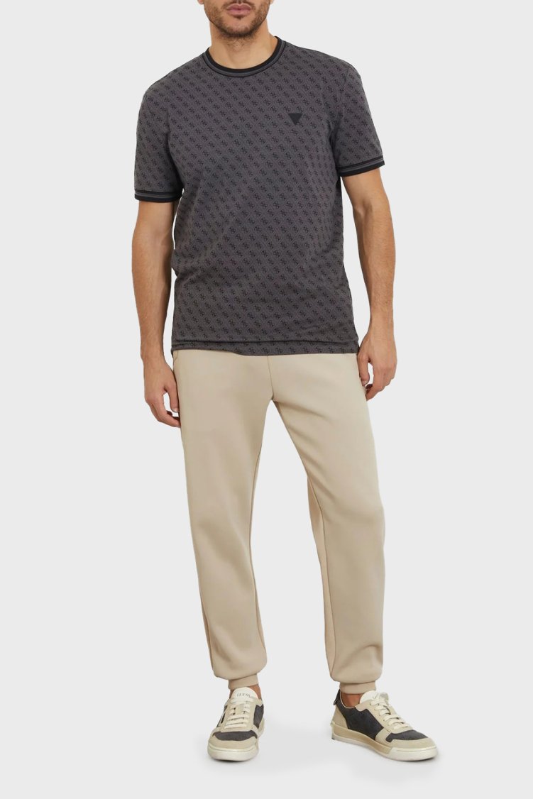 Guess Marshall Tamamı Logolu Regular Fit Bisiklet Yaka Z2YI05J1314 Erkek T Shirt Z2YI05 J1314 P9NP Gri - Guess (1)