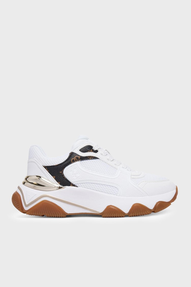 Guess Mazzy Logolu Sneaker FLTMZZELE12 Kadın Ayakkabı FLTMZZ ELE12 WHIBR Beyaz-kahve - Guess