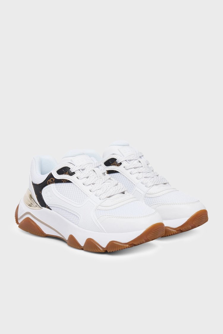 Guess Mazzy Logolu Sneaker FLTMZZELE12 Kadın Ayakkabı FLTMZZ ELE12 WHIBR Beyaz-kahve - Guess (1)
