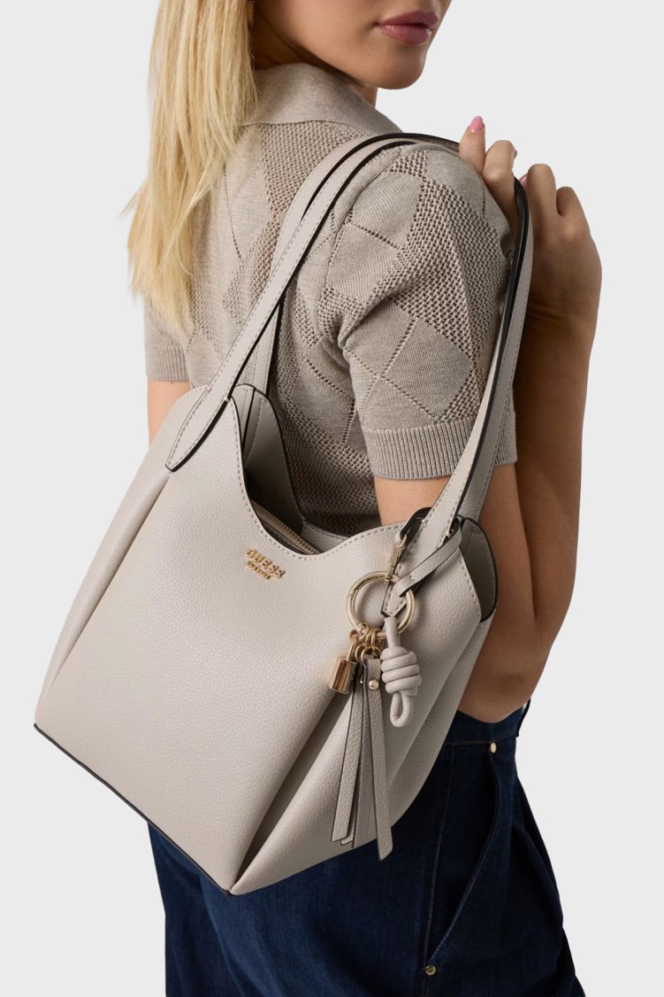 Guess Melody Logolu Omuz Askılı HWBG9735030 Kadın Çanta HWBG97 35030 LTA Bej - Guess (1)