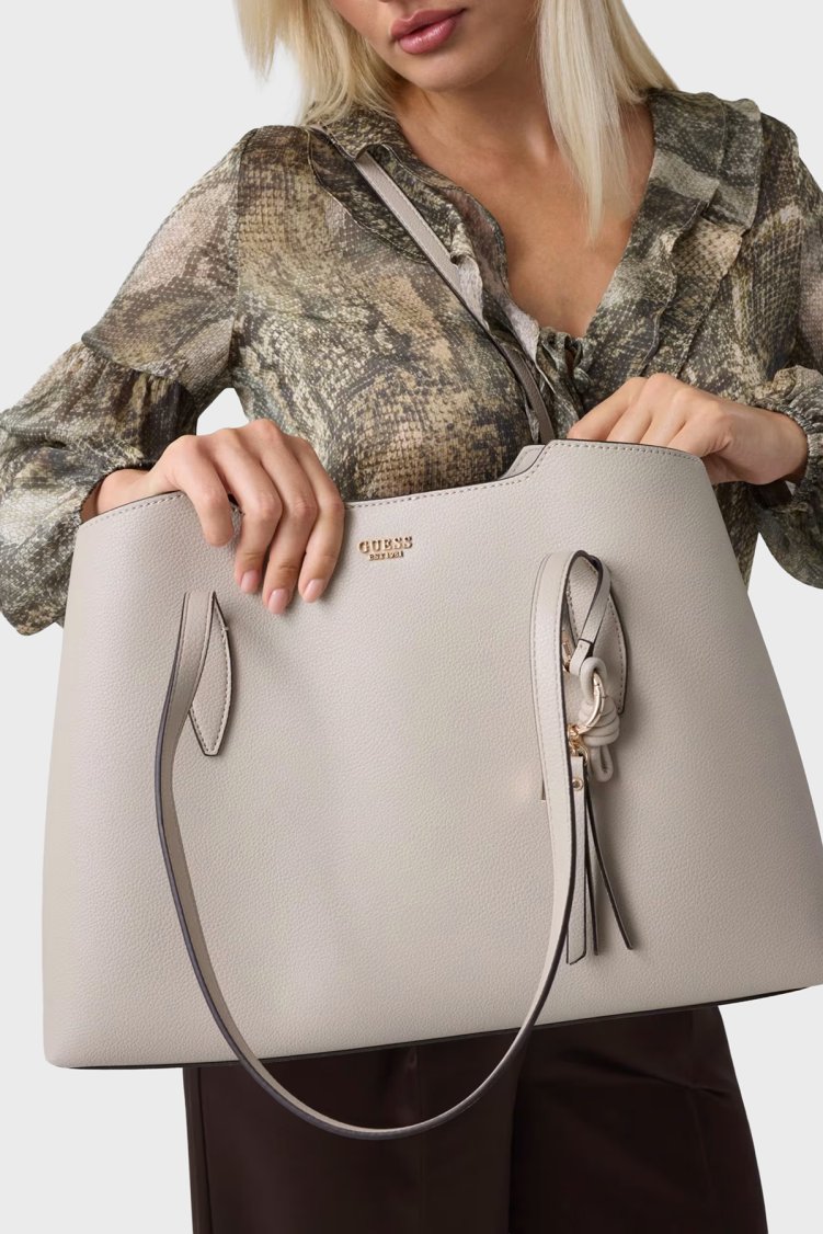 Guess Melody Logolu Omuz Askılı HWBG9735230 Kadın Çanta HWBG97 35230 LTA Bej - Guess (1)