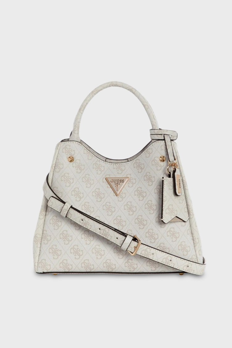 Guess Meridian Logolu Çıkarılabilir Askılı HWSG6974050 Kadın Çanta HWSG69 74050 BNN Krem - Guess