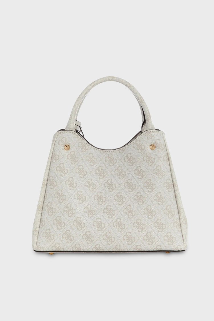 Guess Meridian Logolu Çıkarılabilir Askılı HWSG6974050 Kadın Çanta HWSG69 74050 BNN Krem - Guess (1)