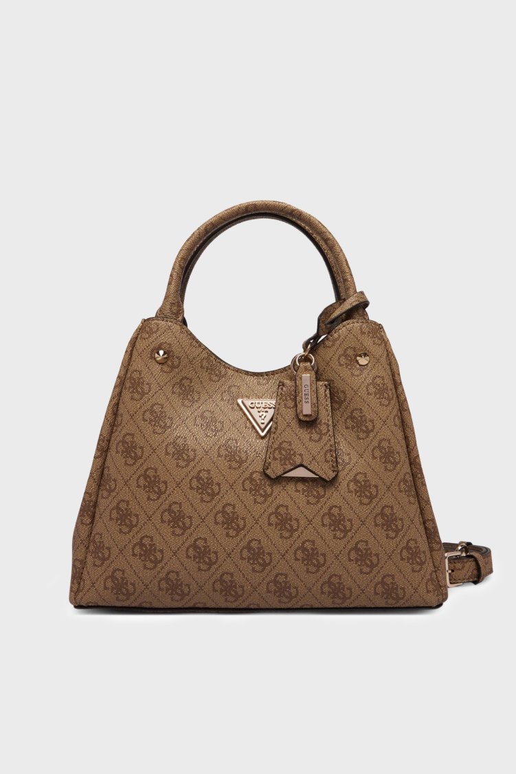 Guess Meridian Logolu Çıkarılabilir Askılı HWSG6974050 Kadın Çanta HWSG69 74050 LTL Kahve - Guess