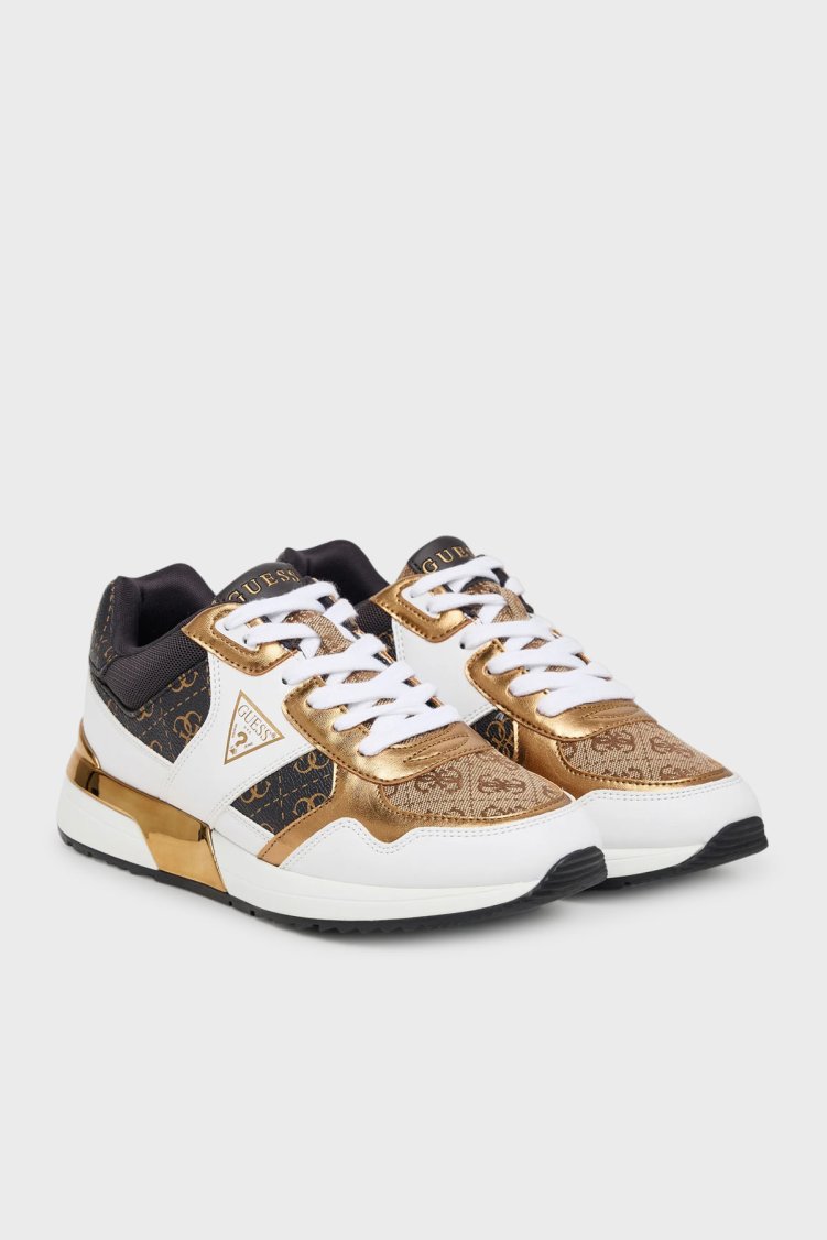Guess Mickay Logolu Bağcıklı Sneaker FLFMICFAL12 Kadın Ayakkabı FLFMIC FAL12 BEIBR BEJ - Guess (1)