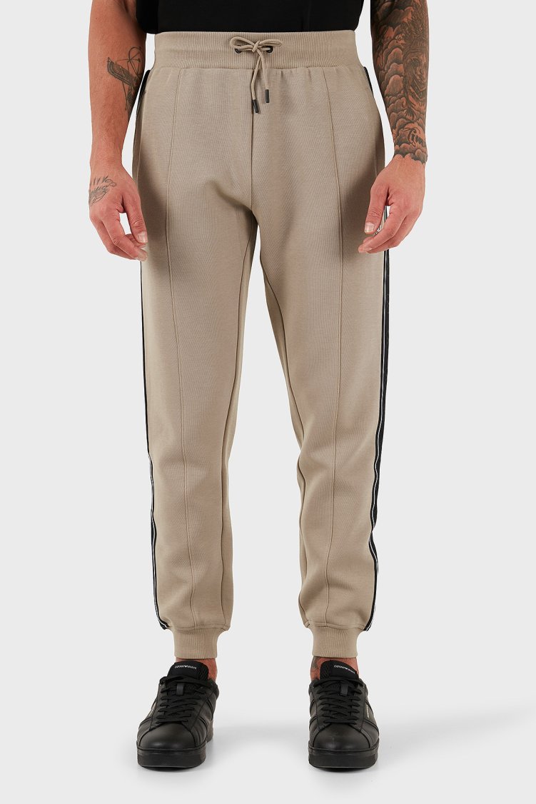 Guess Mickey Yanı Logolu Pamuklu Regular Fit Lastikli Paça Jogger Z2YB09KB3P2 Erkek Pantolon Z2YB09 KB3P2 G1FR BEJ - Guess