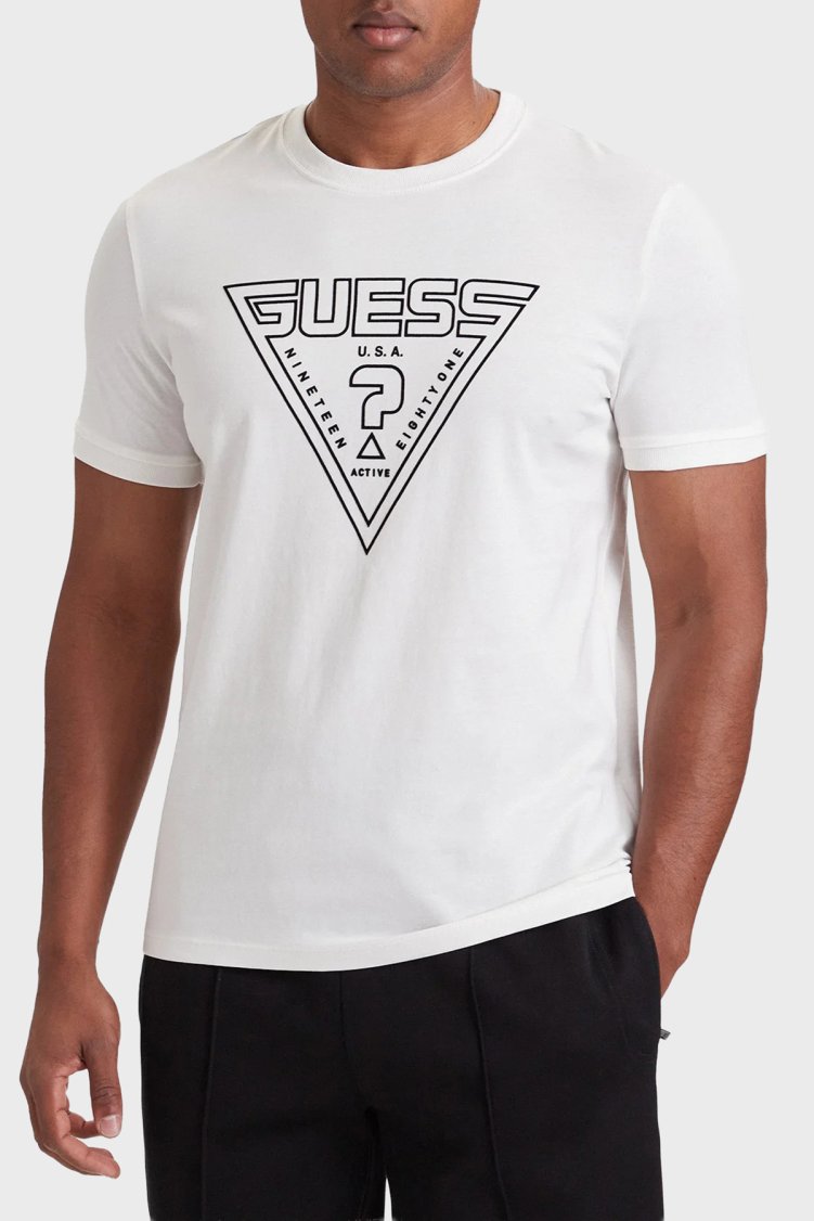 Guess Miken Pamuklu Regular Fit Bisiklet Yaka Z6YI20K5016 Erkek T Shirt Z6YI20 K5016 G018 Beyaz - Guess