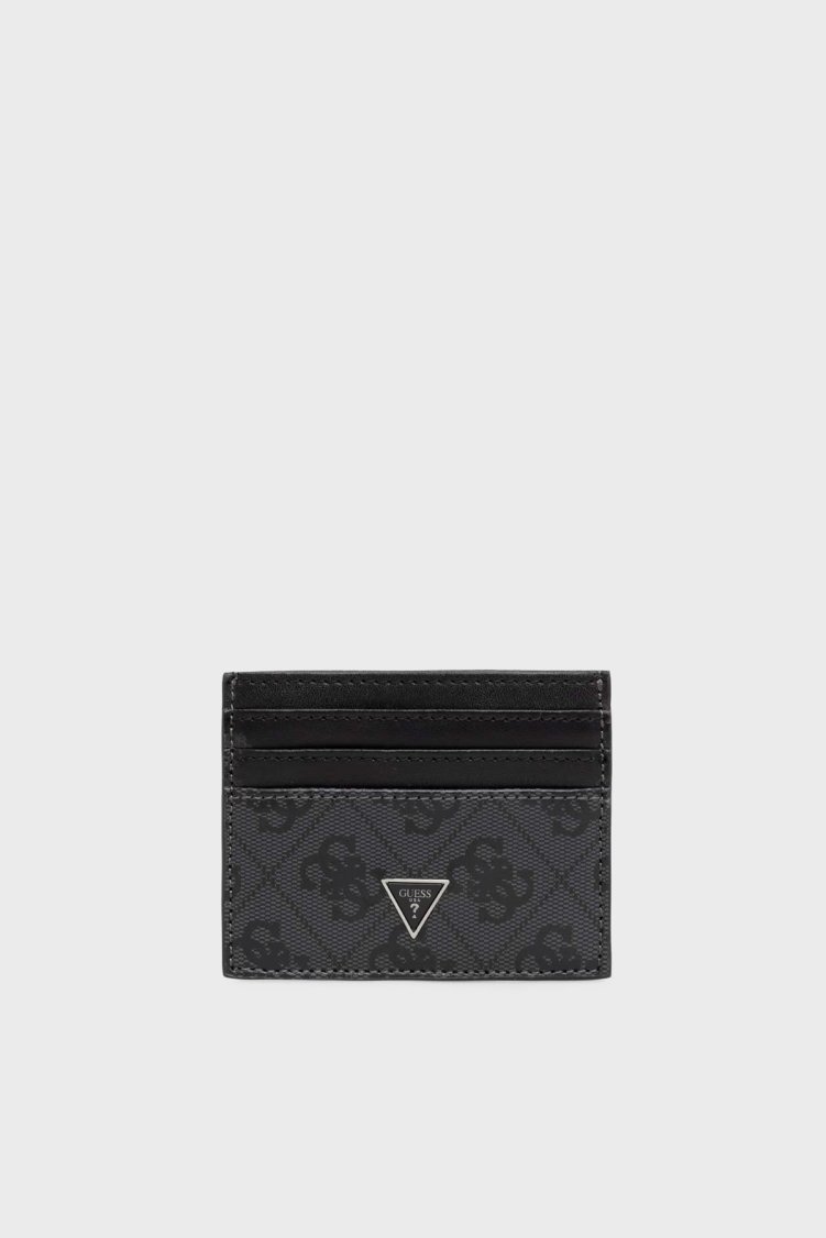 Guess Milano Logolu Deri SMVELELEA25 Erkek Kartlık SMVELE LEA25 BLA Siyah - Guess