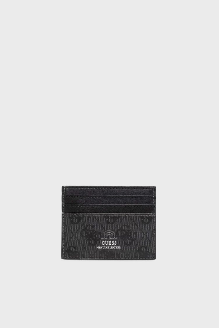 Guess Milano Logolu Deri SMVELELEA25 Erkek Kartlık SMVELE LEA25 BLA Siyah - Guess (1)