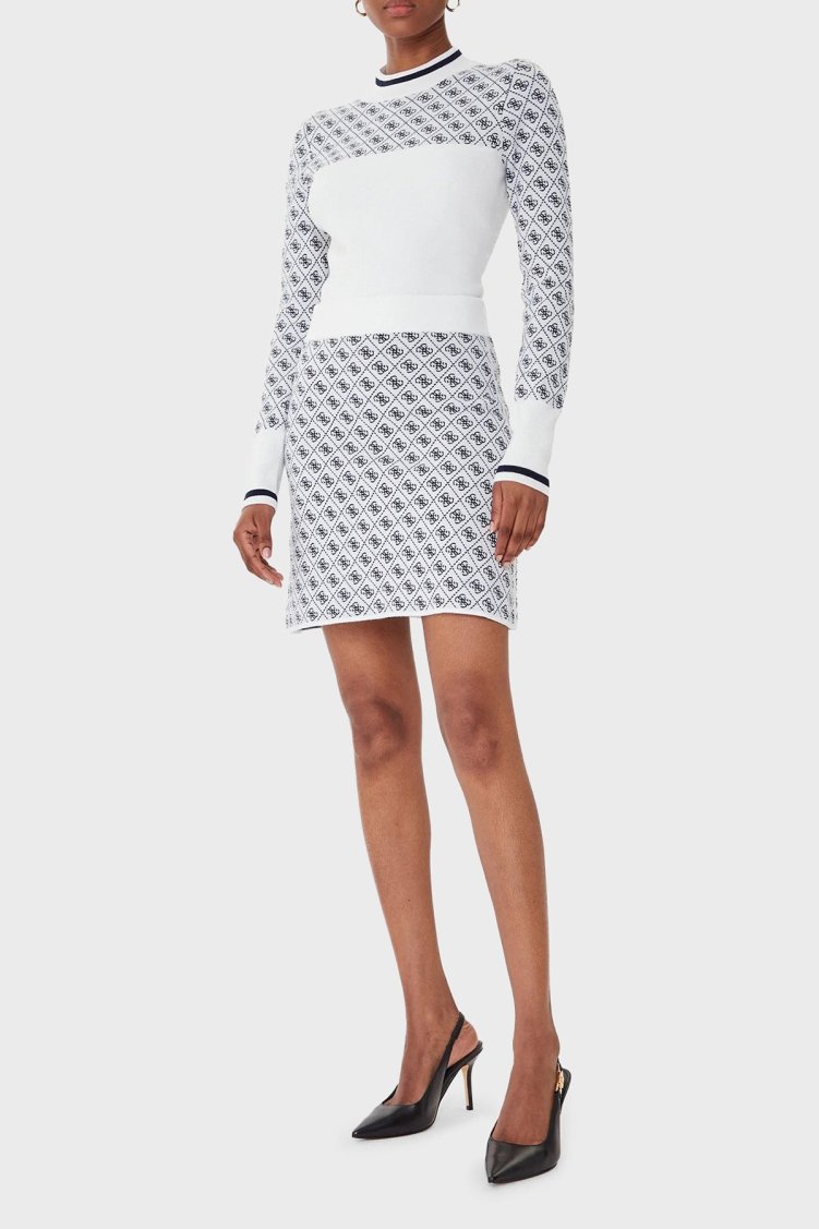 Guess Mock 4G Logolu Slim Fit Yarım Balıkçı Yaka W5BR24Z3JD2 Bayan Kazak W5BR24 Z3JD2 F0YU EKRU - Guess (1)