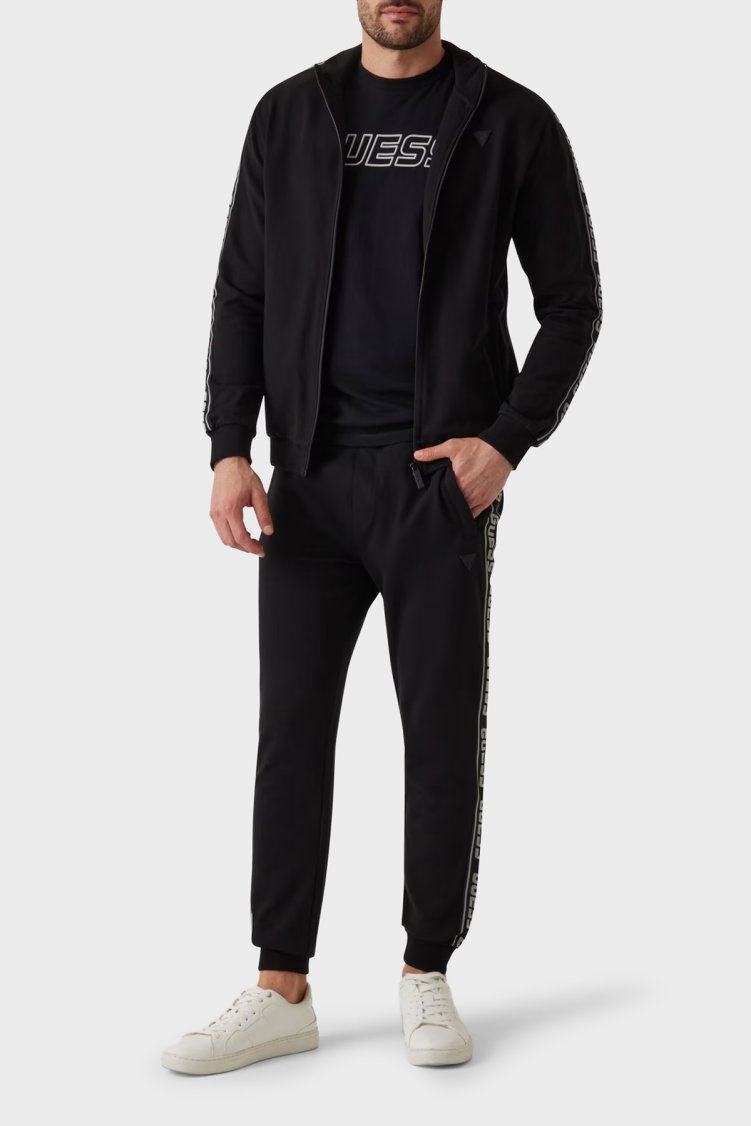 Guess New Arlo Pamuklu Regular Fit Logolu Şerit Detaylı Z2YB19K6ZS1 Erkek Pantolon Z2YB19 K6ZS1 JBLK SİYAH - Guess (1)