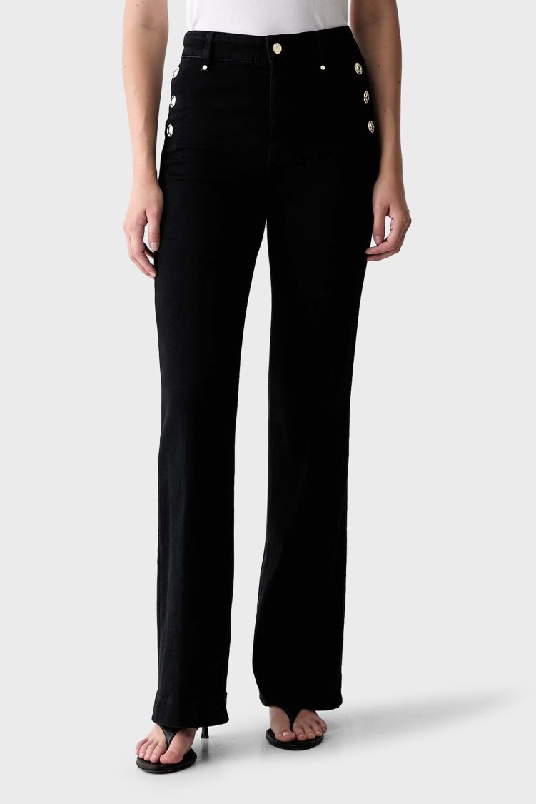 Guess New Faye Chino Jean W5RA0PD4PZ1 Kadın Kot Pantolon W5RA0P D4PZ1 CBL1 Siyah - Guess