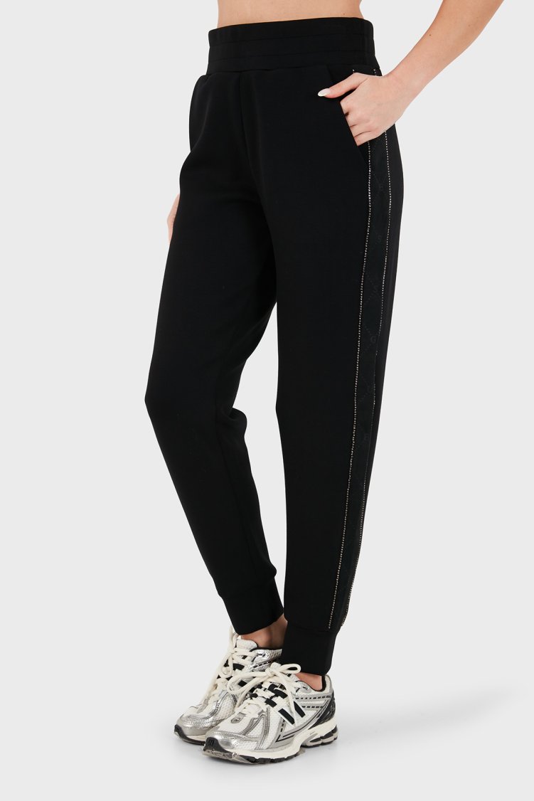 Guess New Victoire Regular Fit Lastikli Paça W6YB14K4365 Kadın Pantolon W6YB14 K4365 JBLK Siyah - Guess