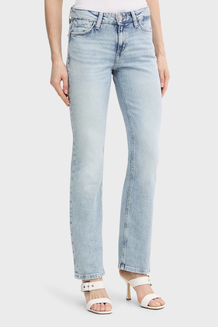 Guess Nicky Pamuklu Regular Fit Normal Bel Düz Paça Jean W6RA3MD6833 Bayan Kot Pantolon W6RA3M D6833 RSP3 PEMBE - Guess