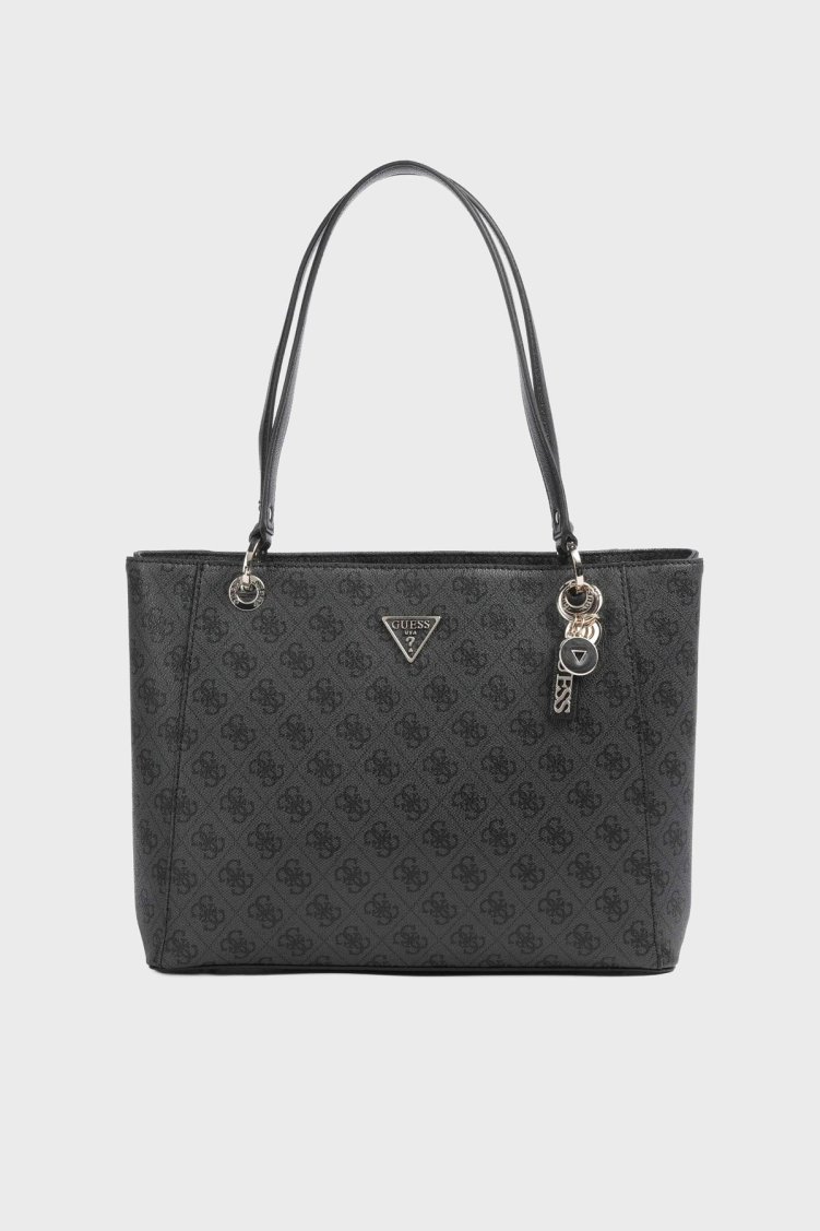 Guess Noelle 4G Logo Baskılı Fermuarlı Büyük HWBG9672250 Kadın Çanta HWBG96 72250 CLO Antrasit - Guess
