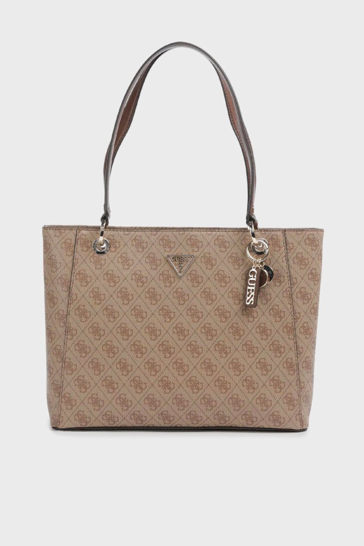 Guess Noelle 4G Logo Baskılı Fermuarlı Büyük Çanta HWBG9672250 Kadın Cüzdan HWBG96 72250 LGW KAHVE - Guess
