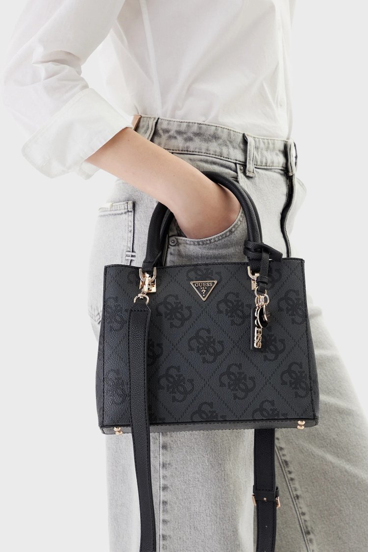 Guess Noelle 4G Logolu Çıkarılabilir Askılı HWSO9672050 Bayan Çanta HWSO96 72050 CLO ANTRASİT - Guess (1)