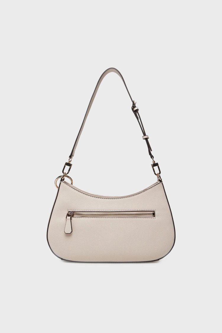 Guess Noelle Logolu Ayarlanabilir Omuz Askılı HWZG9672180 Kadın Çanta HWZG96 72180 BON EKRU - Guess (1)