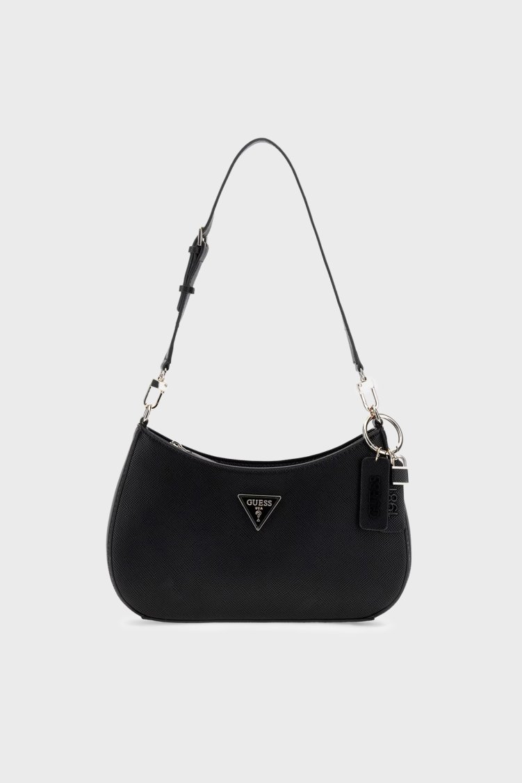 Guess Noelle Logolu Çıkarılabilir Askılı HWZG9672730 Kadın Çanta HWZG96 72730 BLA Siyah - Guess