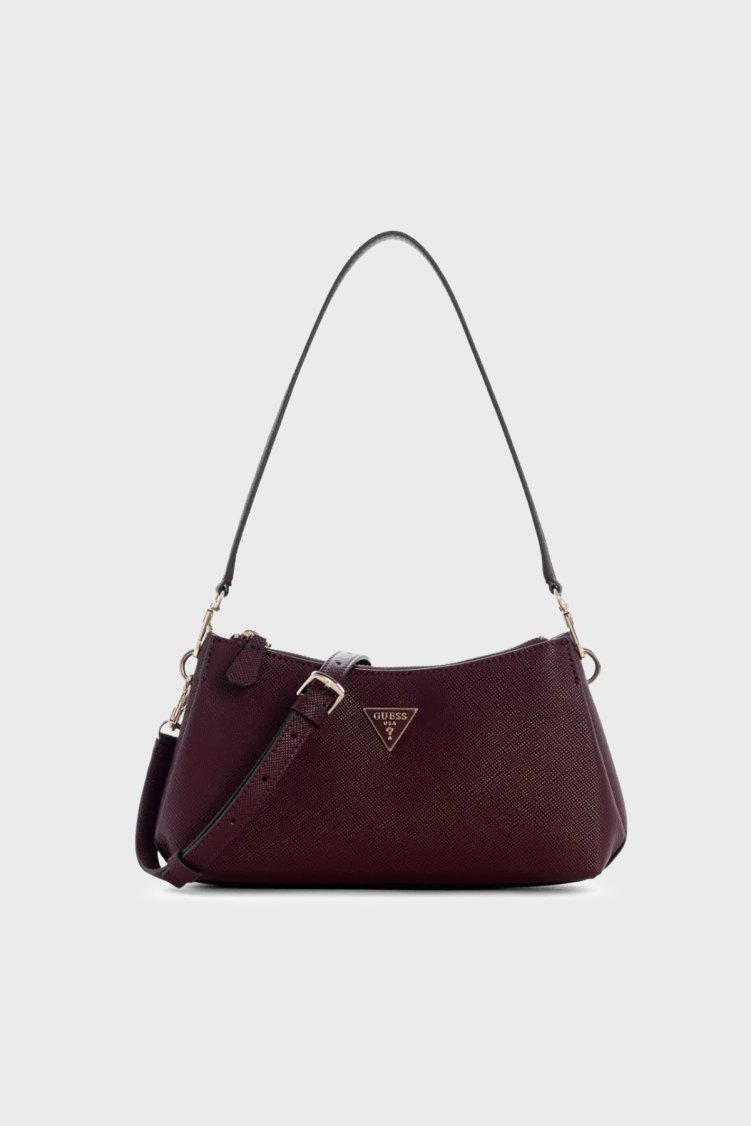 Guess Noelle Logolu Çıkarılabilir Askılı HWZG9672730 Kadın Çanta HWZG96 72730 BUR Bordo - Guess