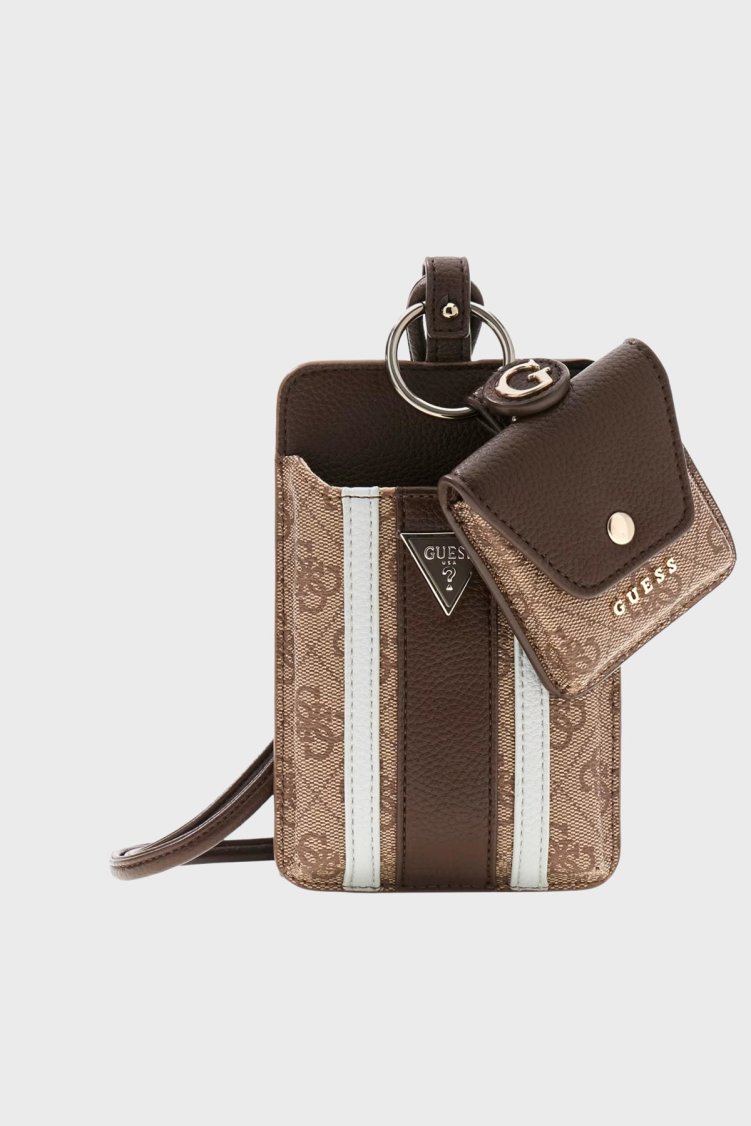 Guess Noelle Logolu PW7574P6326 Kadın Telefon Çantası PW7574 P6326 LGW Kahve - Guess