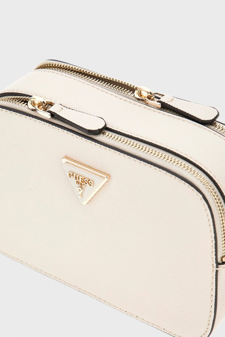 Guess Noelle Logolu Zincir Askılı HWZG9672140 Bayan Çanta HWZG96 72140 BON EKRU - Guess (1)