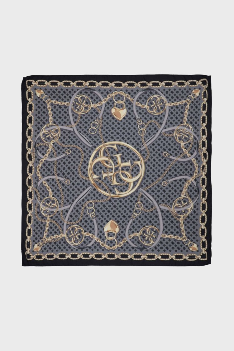 Guess Logolu 130 x 130 Modal AW5462MOD03 Kadın Eşarp AW5462 MOD03 BLA SİYAH - Guess