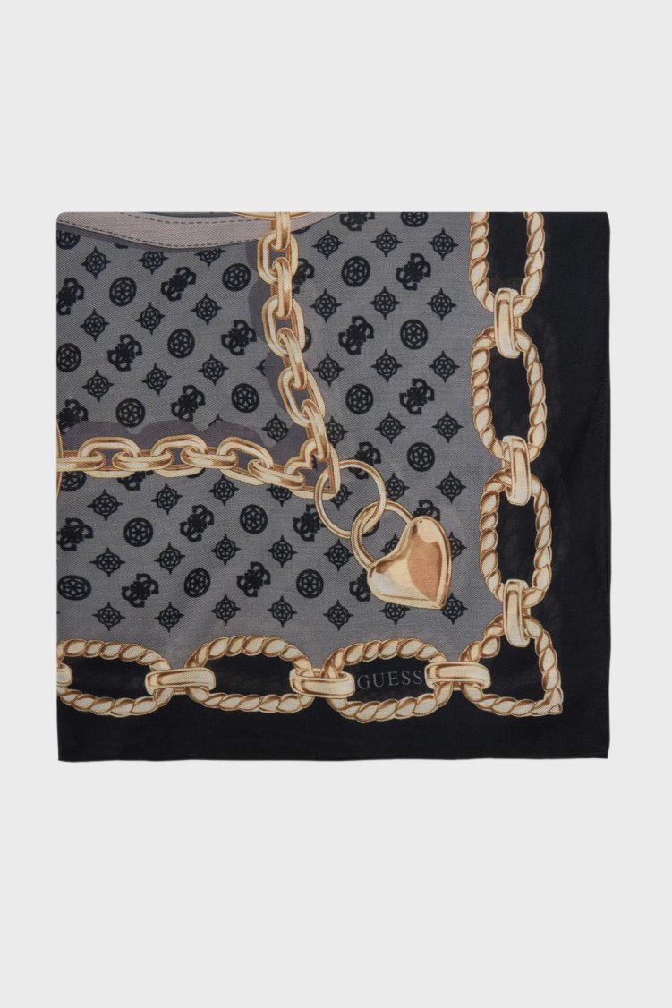 Guess Logolu 130 x 130 Modal AW5462MOD03 Kadın Eşarp AW5462 MOD03 BLA SİYAH - Guess (1)