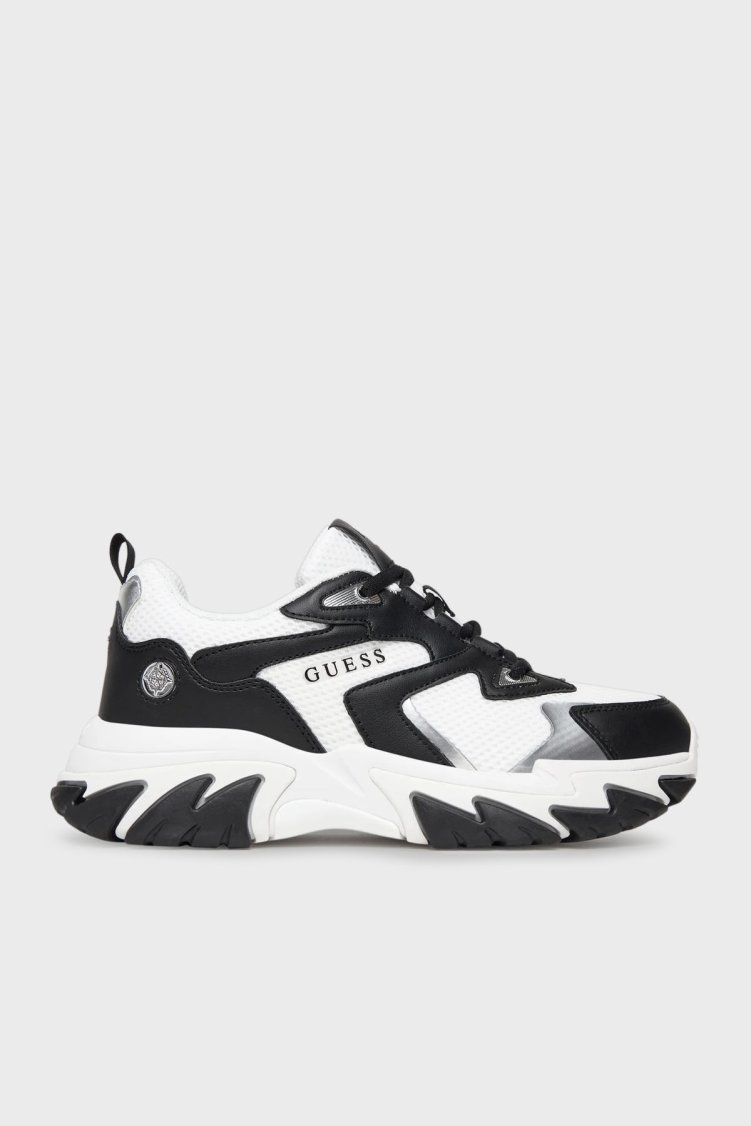 Guess Notiss Logolu Bağcıklı Sneaker FLPNTSELE12 Kadın Ayakkabı FLPNTS ELE12 BLACK SİYAH - Guess