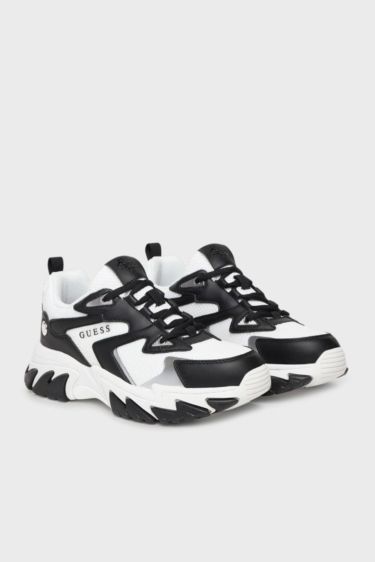 Guess Notiss Logolu Bağcıklı Sneaker FLPNTSELE12 Kadın Ayakkabı FLPNTS ELE12 BLACK SİYAH - Guess (1)