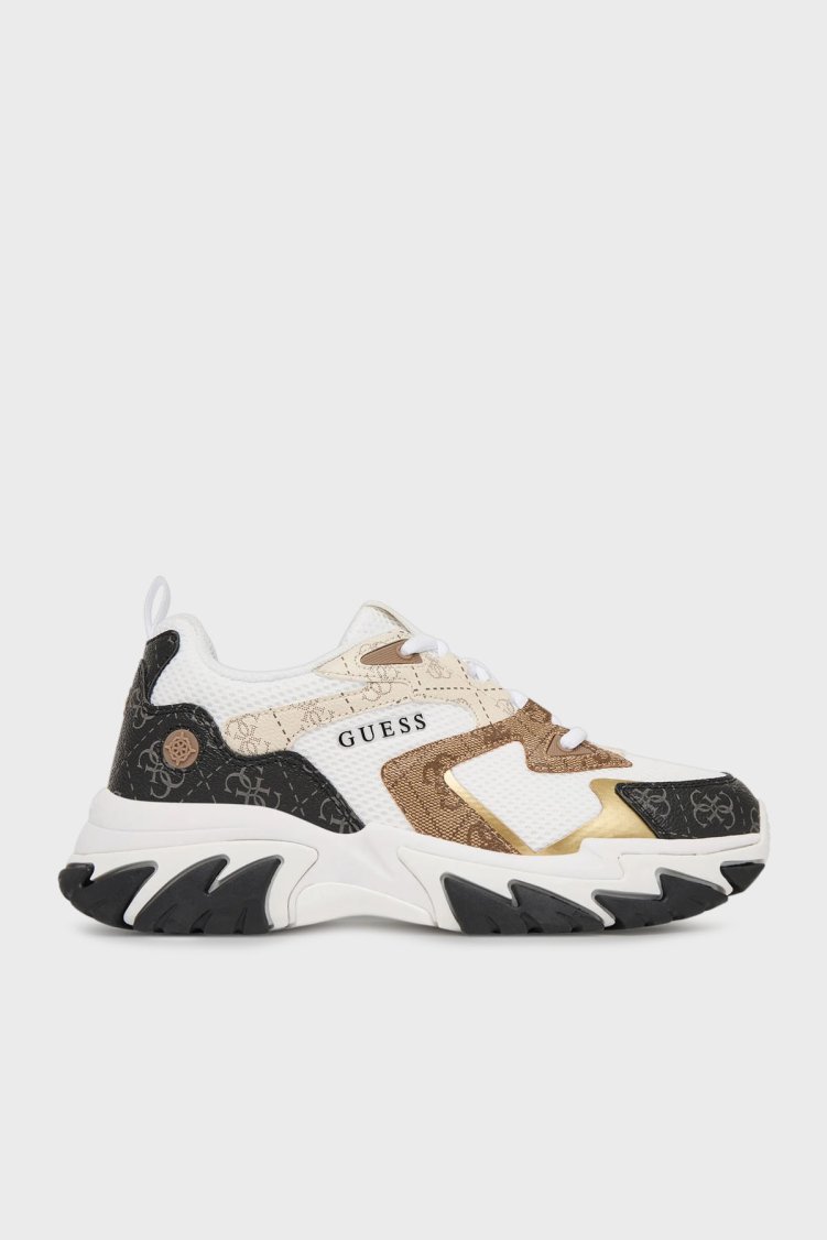 Guess Notiss Logolu Bağcıklı Sneaker FLPNTSFAL12 Kadın Ayakkabı FLPNTS FAL12 BEIBR BEJ - Guess