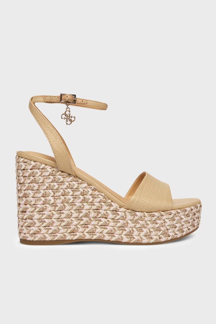 Guess Platform Topuklu FLJERLELE04 Kadın Sandalet FLJERL ELE04 NATU BEJ - Guess