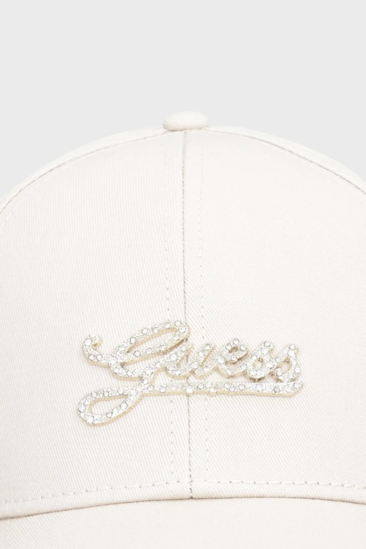 Guess Pamuklu Taşlı Logolu AW5475COT01 Kadın Şapka AW5475 COT01 LTA BEJ - Guess (1)