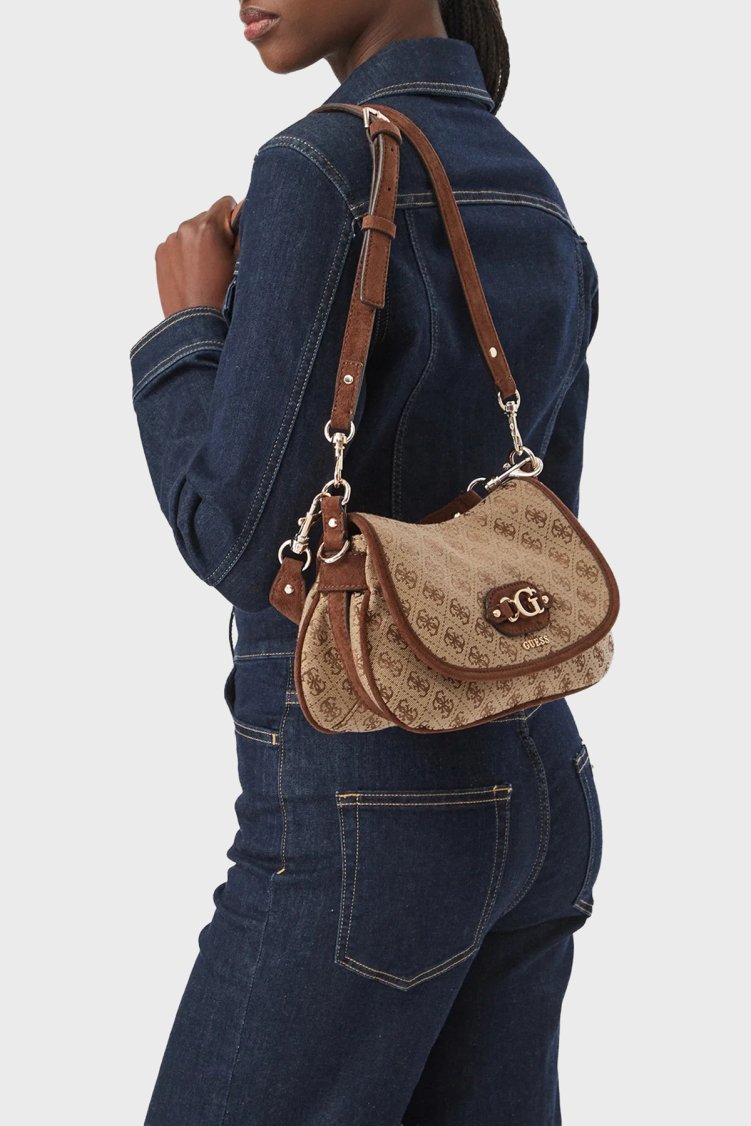 Guess Samantha Logolu Çıkarılabilir Askılı HWJG2313190 Kadın Çanta HWJG23 13190 LGW Kahve - Guess (1)