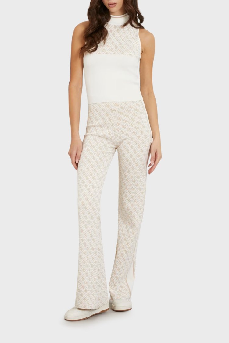 Guess Sl Rn Lise Logolu Slim Fit Triko W3YR26Z37K0 Bayan Kazak W3YR26 Z37K0 F1GL EKRU - Guess (1)