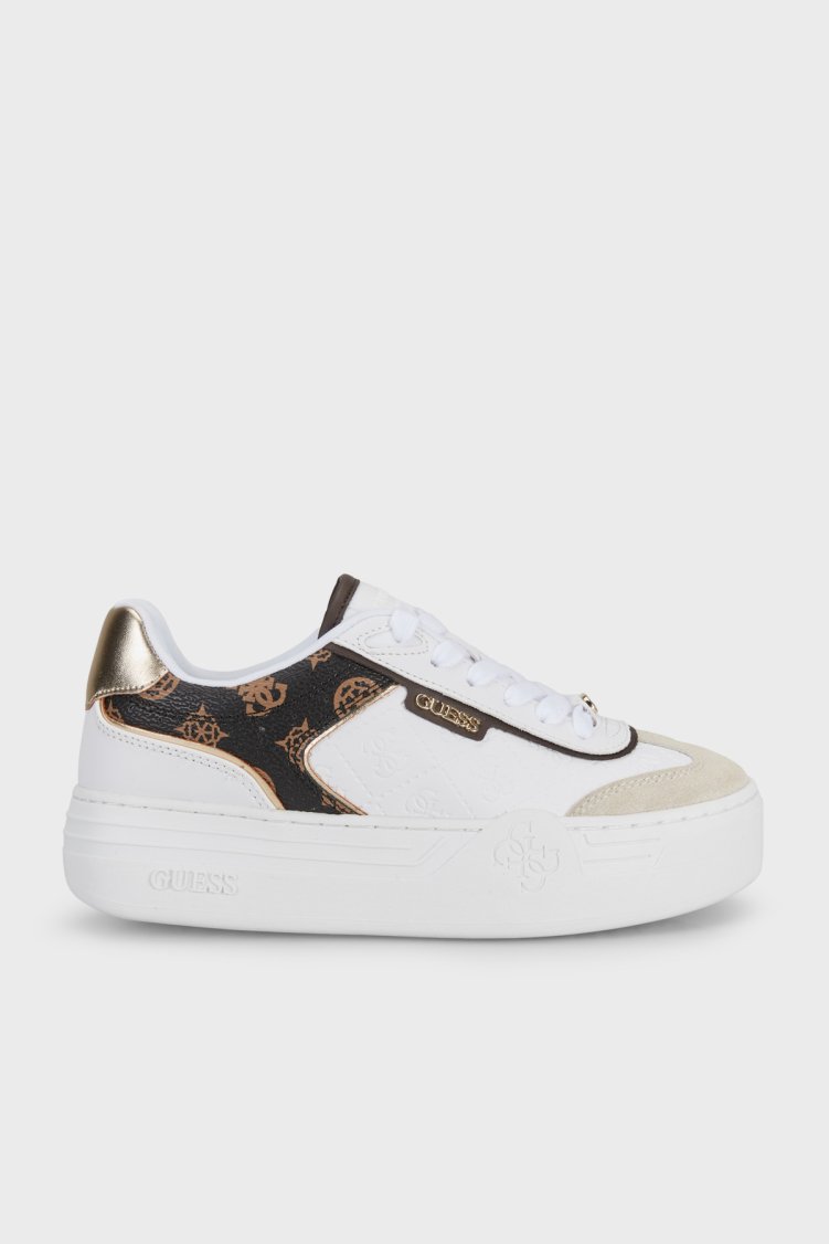 Guess Sombra Logolu Bağcıklı Sneaker Kadın Ayakkabı FLFSOM FAL12 WHITE Beyaz - Guess
