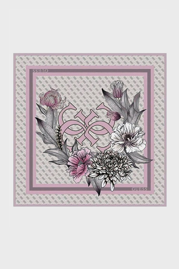 Guess Square 90 x 90 cm İpek AW5729SIL90 Kadın Eşarp AW5729 SIL90 ROS Pudra - Guess